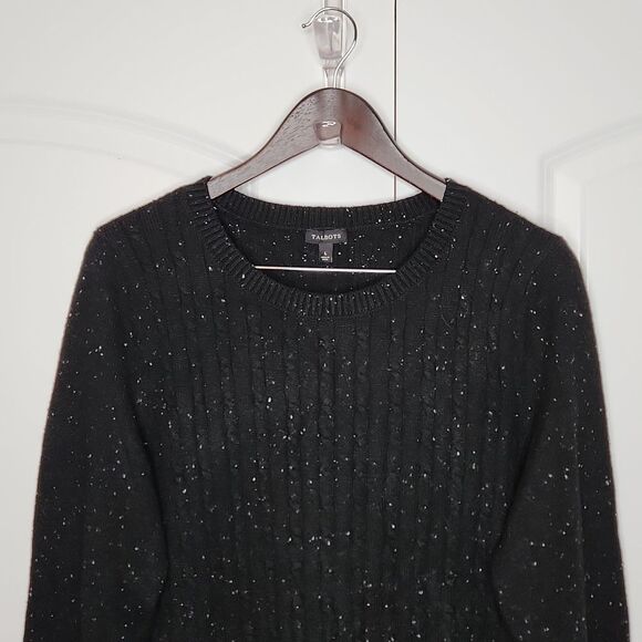 Talbots Preppy Speckled Cable Knit Sweater - Picture 1 of 7
